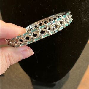 Lia Sophia Silver Bracelet with Intricate Design